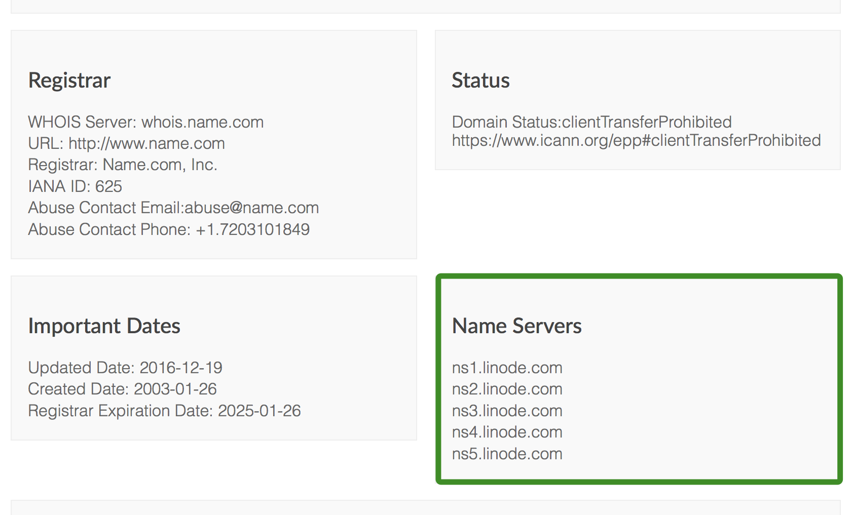 linode.com nameservers